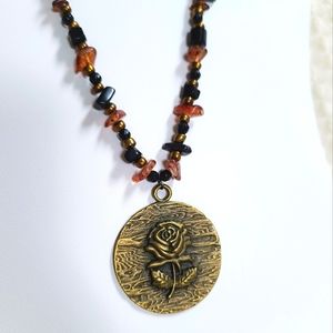 Handmade Beaded Gemstone Necklace